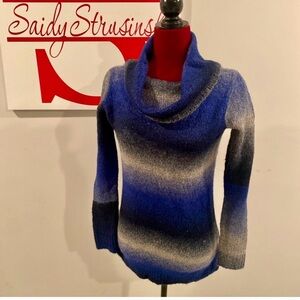 Sonoma Blue Ombre Cowl Neck Sweater - Size S (New)
